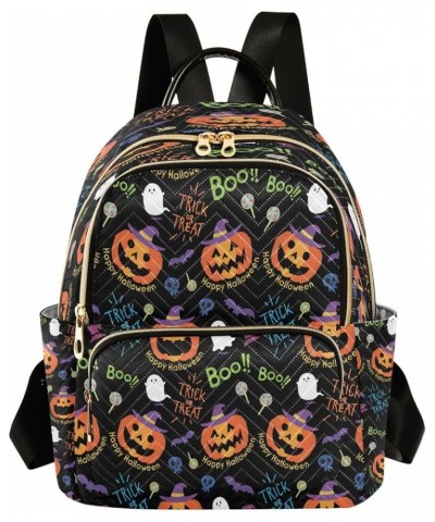 Fashion Backpack Mini Backpack Purse Casual Daily Backpack Halloween Pumpkin Ghost Candy for Travel for College Work Medium $...