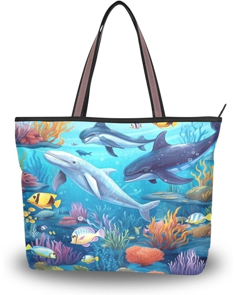 Tote Bag for Women with Zipper,Polyester Tote Purse Holiday Tote Bag Work Handbag Women Gift 7 $10.04 Totes