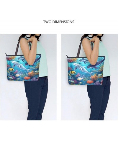 Tote Bag for Women with Zipper,Polyester Tote Purse Holiday Tote Bag Work Handbag Women Gift 7 $10.04 Totes