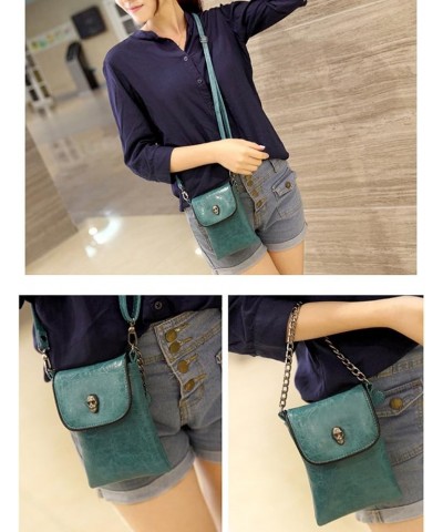 Cross-Body Cell Phone Bag Soft PU Leather Mini Phone Bag for Women Green $14.95 Crossbody Bags