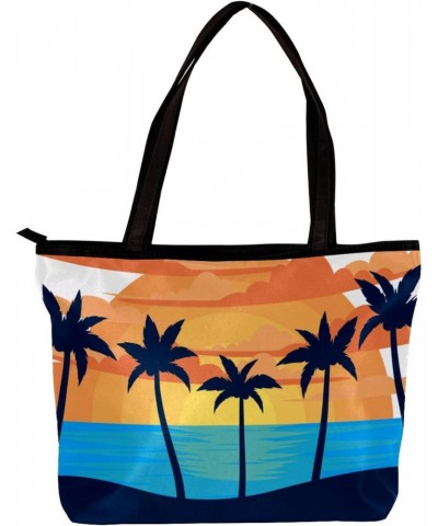 Handbag Sunset Palmier Size: 11.8x4.1x15.4 inches storage bag Handbag $10.65 Handbags