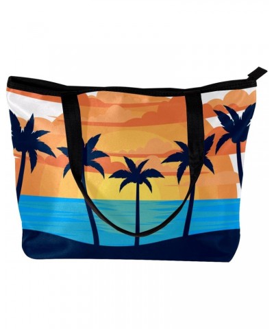 Handbag Sunset Palmier Size: 11.8x4.1x15.4 inches storage bag Handbag $10.65 Handbags