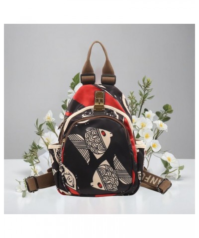 Small Backpacks Purse for Women Mini Waterproof Colorful Print Backpack Leisure Travel Bags (Black Flower) Ocean Wave $16.40 ...