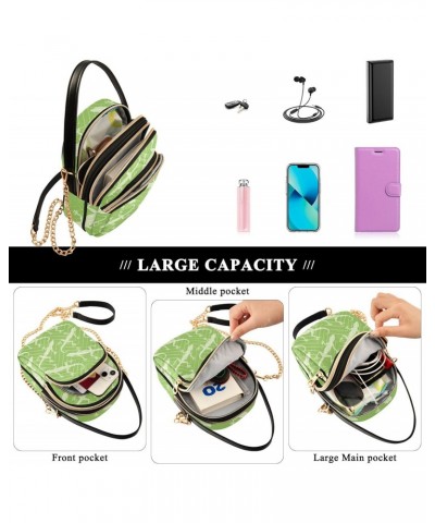 Cell Phone Purse Lizard Green Doodle Crossbody Handbag Durable Shoulder Bag Sturdy Travel Pouch Compact Chic Bag for Women Da...