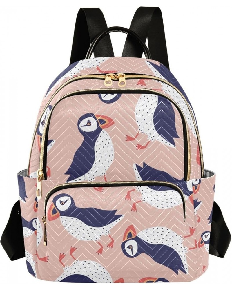 Women Backpack Puffin Bird Funny Anti-Theft Travel Backpack with Luggage Belt Lightweight Handbag Lady Purse Roomy Double Zip...