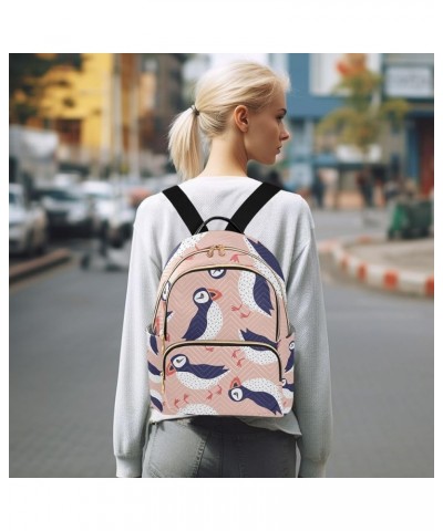 Women Backpack Puffin Bird Funny Anti-Theft Travel Backpack with Luggage Belt Lightweight Handbag Lady Purse Roomy Double Zip...