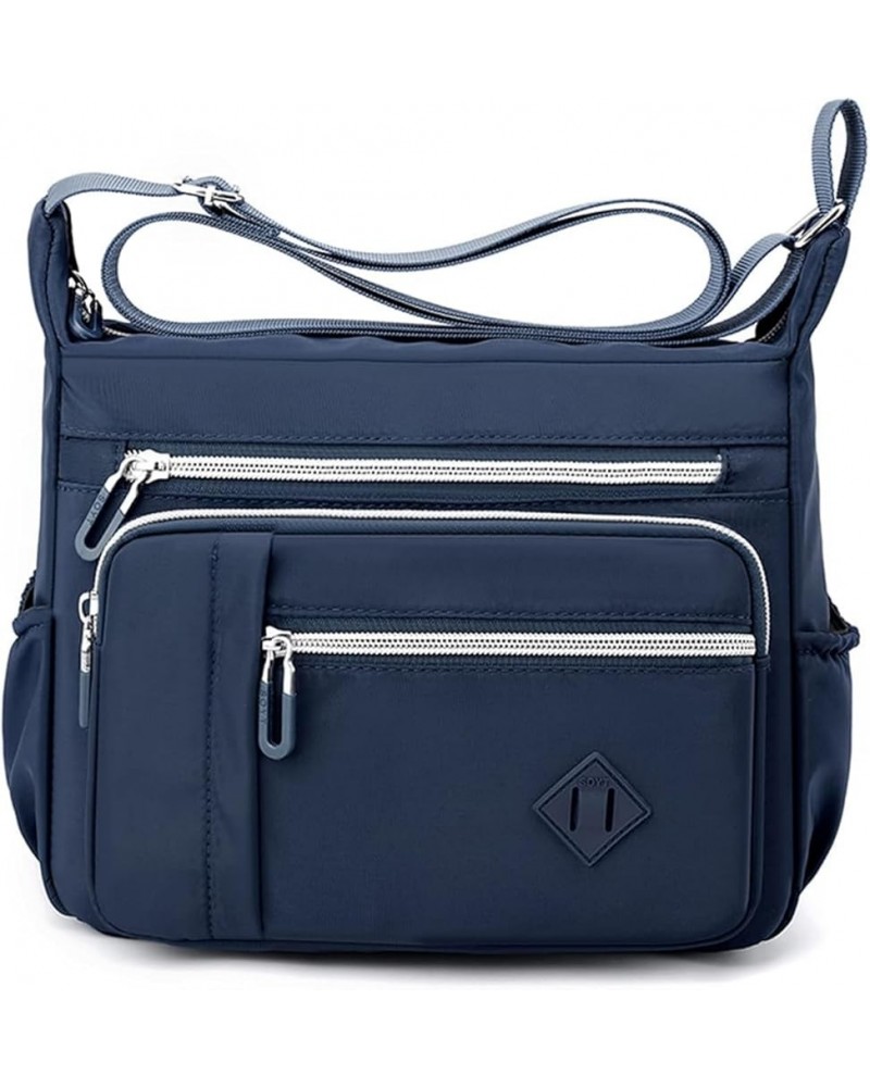 Crossbody Purses for Women Nylon Anti Theft Travel Handbags Multipockets Shoulder Bags Navy Blue $22.57 Totes