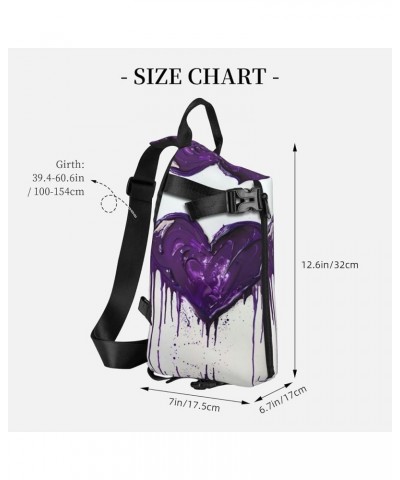 Poppy Flowers Print Unisex Casual Tactical Daypack Versatile Crossbody Backpack Sling Shoulder Pack Purple Love One Size $15....