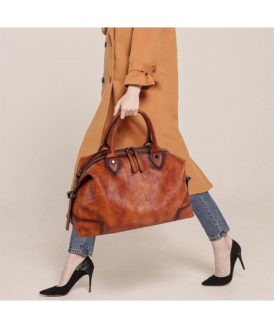 Women Genuine Leather Shoulder Bag Handbag for Women Purse Crossbody Bags Top Handle Tote Travel Bag Large Coffee $44.36 Totes