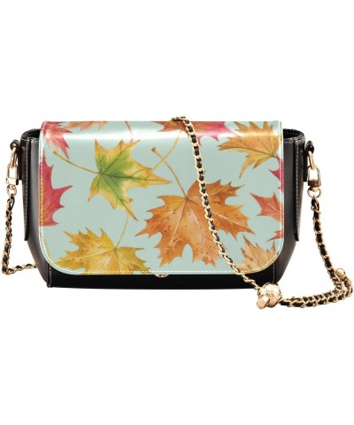 Crossbody Bag for Women Trendy Shoulder Bags with Adjustable Strap Zipper Bag Autumn Watercolor Maple $18.05 Shoulder Bags