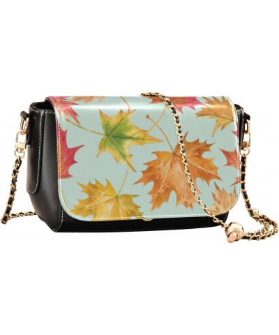 Crossbody Bag for Women Trendy Shoulder Bags with Adjustable Strap Zipper Bag Autumn Watercolor Maple $18.05 Shoulder Bags