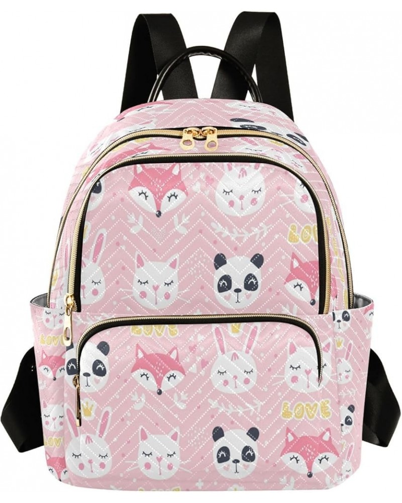 Women Backpack Purse Fox Panda Cat Fashion Shoulder Bags Travel Backpack Small Daypacks S Medium $10.66 Backpacks