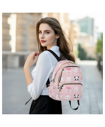 Women Backpack Purse Fox Panda Cat Fashion Shoulder Bags Travel Backpack Small Daypacks S Medium $10.66 Backpacks