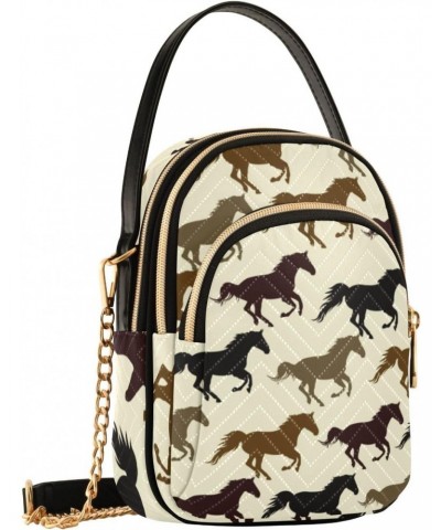 Cell Phone Purse Horse Pattern Crossbody Handbag Durable Shoulder Bag Sturdy Travel Pouch Compact Chic Bag for Women Everyday...