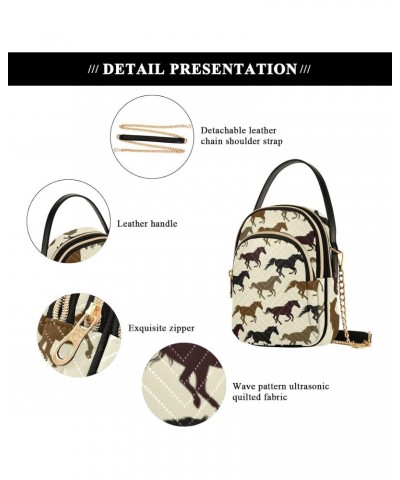 Cell Phone Purse Horse Pattern Crossbody Handbag Durable Shoulder Bag Sturdy Travel Pouch Compact Chic Bag for Women Everyday...