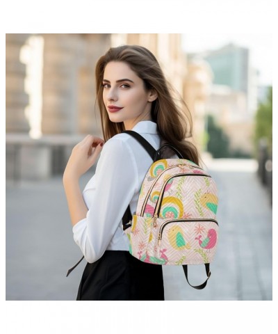 Magazine Map Women's Backpack Wallet Casual Small Backpack Fashion Women's Travel Bag School Backpack Color324 Medium $18.28 ...