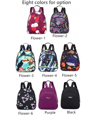 Women Backpacks Stylish Lightweight Outdoor Travel Anti-theft Rucksack Flower-2 $12.00 Backpacks