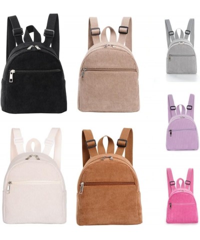 Mini Backpack Purse for Women Small Corduroy Aesthetic Backpack Small Backpack Purse Cute Mini Backpacks (Black) Purple $14.8...