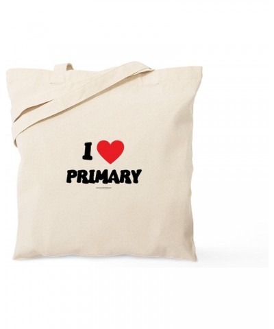 I Love Primary LDS Clothing LDS T Shirts Tote Natural Canvas Tote Bag, Cloth Shopping Bag $8.79 Travel Gear