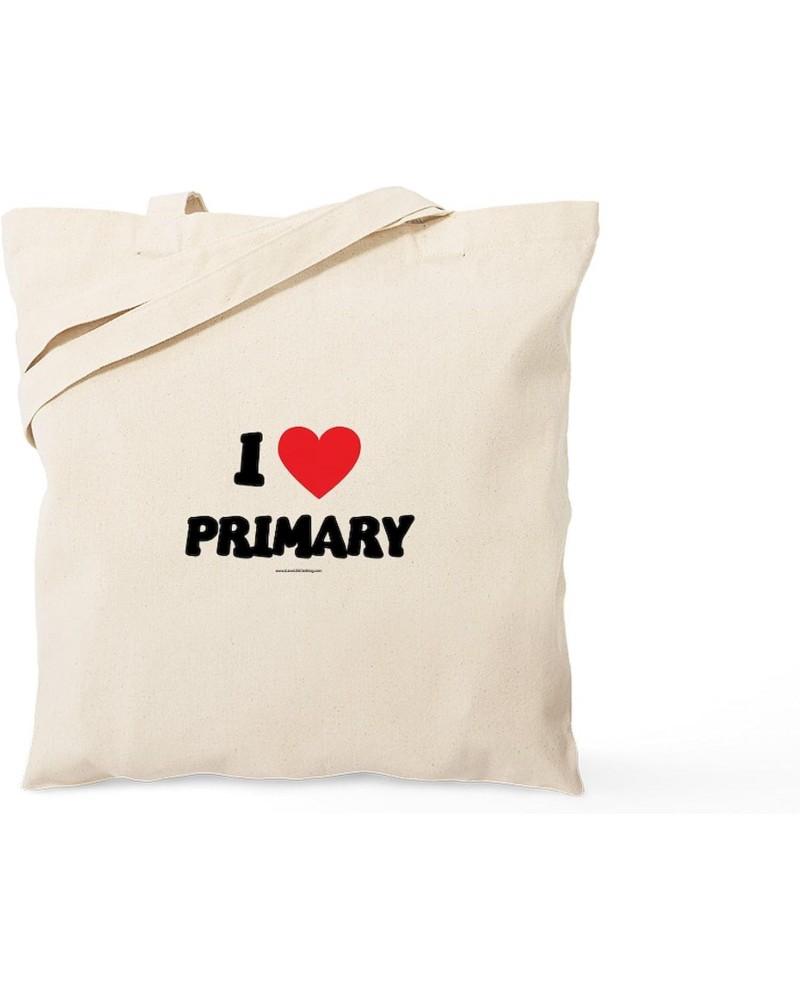 I Love Primary LDS Clothing LDS T Shirts Tote Natural Canvas Tote Bag, Cloth Shopping Bag $8.79 Travel Gear