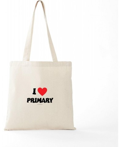 I Love Primary LDS Clothing LDS T Shirts Tote Natural Canvas Tote Bag, Cloth Shopping Bag $8.79 Travel Gear