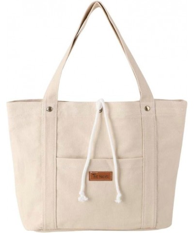 Tote Bag for Women Canvas Hobo Handbag Shoulder Bag Purse Satchel Retro Casual Large White $29.98 Totes