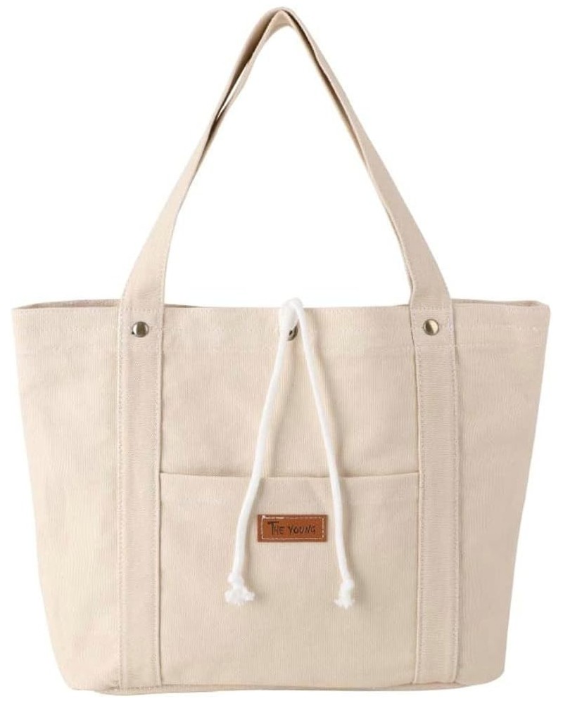 Tote Bag for Women Canvas Hobo Handbag Shoulder Bag Purse Satchel Retro Casual Large White $29.98 Totes