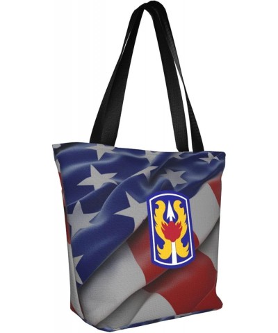 199th Light Infantry Brigade Vietnam Veteran Women'S Casual One Shoulder Carry Shopping Bag Large Capacity Working Storage Ha...