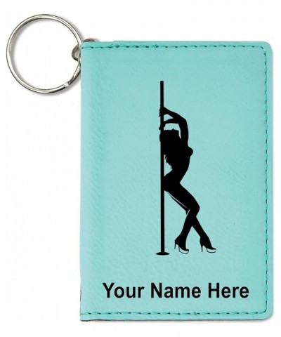 ID Holder Wallet, Pole Dancer, Personalized Engraving Included (Dark Brown) Teal $12.60 Wallets