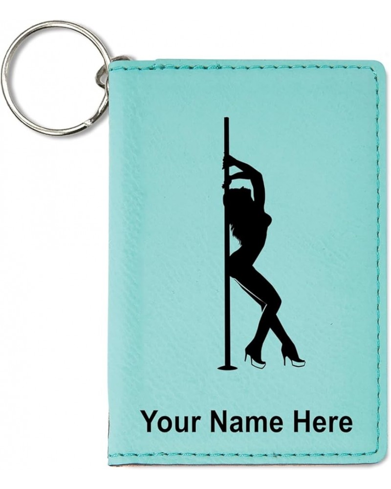 ID Holder Wallet, Pole Dancer, Personalized Engraving Included (Dark Brown) Teal $12.60 Wallets