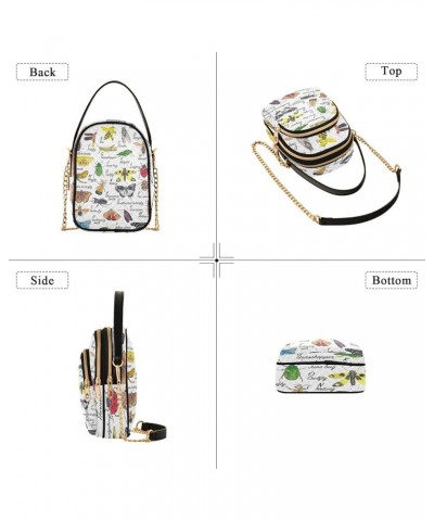 Crossbody Bags for Women Wasp Bee Insects Quilted Chain Crossbody Purses Trendy Cross Body Phone Purse Handbag Color 15 $12.7...