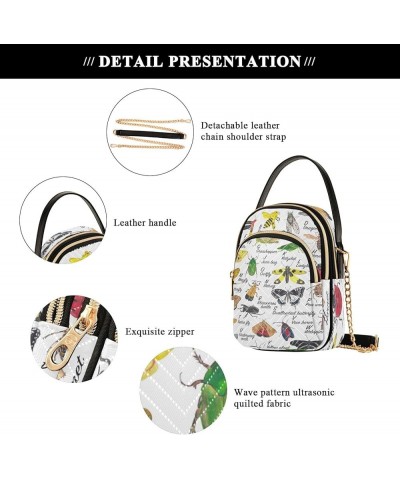 Crossbody Bags for Women Wasp Bee Insects Quilted Chain Crossbody Purses Trendy Cross Body Phone Purse Handbag Color 15 $12.7...