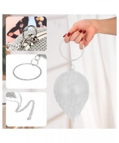 Women's Evening Handbag Round Ball Crystal Clutch Purse Sparkly Sequin Glitter Shoulder Bag Banquet Bag Black $27.37 Evening ...