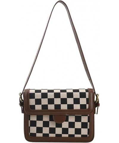 Retro Plaid Flap Top Crossbody Bag for Women Trendy designer Casual Shoulder Messenger Bag Work Bag Purse Plaid $15.54 Should...