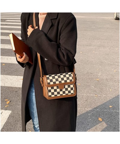 Retro Plaid Flap Top Crossbody Bag for Women Trendy designer Casual Shoulder Messenger Bag Work Bag Purse Plaid $15.54 Should...