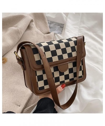 Retro Plaid Flap Top Crossbody Bag for Women Trendy designer Casual Shoulder Messenger Bag Work Bag Purse Plaid $15.54 Should...