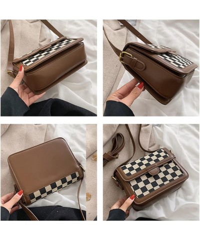 Retro Plaid Flap Top Crossbody Bag for Women Trendy designer Casual Shoulder Messenger Bag Work Bag Purse Plaid $15.54 Should...