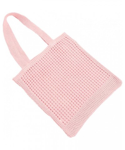 2pcs Openwork Knit Bag Pink Shoulder Bags Simple Polyester Pink $14.85 Others