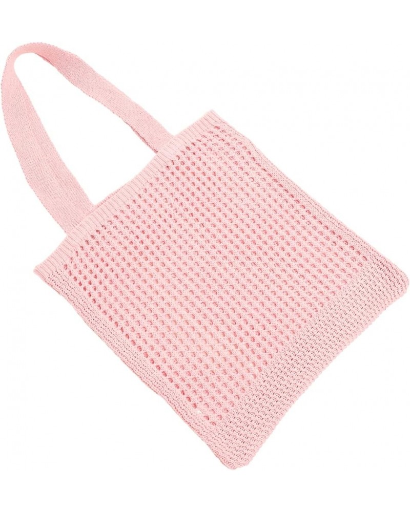 2pcs Openwork Knit Bag Pink Shoulder Bags Simple Polyester Pink $14.85 Others