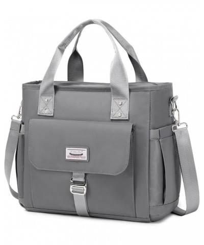 Medium Tote Purse Bag, Waterproof Top Handle Shoulder Crossbody Handbag for Work College Travel Shopping Grey $16.73 Totes