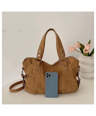 Tote Bag for Women Retro Large Crossbody Shoulder Bags Purse Fashion Vegan Leather Top Handle Handbags for Work Gift Brown $2...