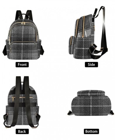 Colorful Plaid Women's Backpack Wallet Casual Small Backpack Fashion Women's Travel Bag School Backpack Color246 Medium $14.7...