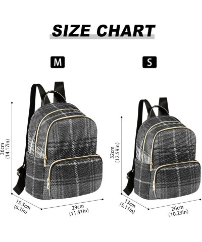 Colorful Plaid Women's Backpack Wallet Casual Small Backpack Fashion Women's Travel Bag School Backpack Color246 Medium $14.7...