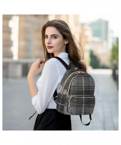 Colorful Plaid Women's Backpack Wallet Casual Small Backpack Fashion Women's Travel Bag School Backpack Color246 Medium $14.7...