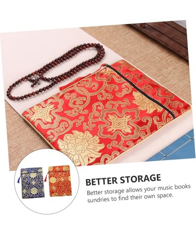 4 Pcs Book Bag Brocade Sachet Travel Chinese Style As Shownx2pcs $7.89 Clutches