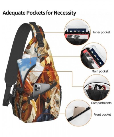 Men's Crossbody Bags, Casual Compatible with Cool Animal Print Tiger Stripes Daypacks for Cycling and Travel, Fashion Sling S...