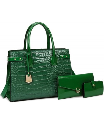 Women's Crocodile Purses For Women | Tote bag For Women Crossbody Bags for Women Green $22.00 Totes