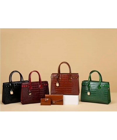 Women's Crocodile Purses For Women | Tote bag For Women Crossbody Bags for Women Green $22.00 Totes