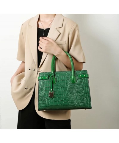 Women's Crocodile Purses For Women | Tote bag For Women Crossbody Bags for Women Green $22.00 Totes