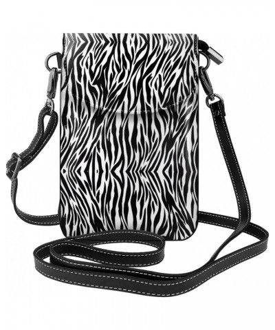 women leather Cell Phone Purse Zebra Print picture Multifunction,Soft, durable,Convenient for daily use and travel Black $14....